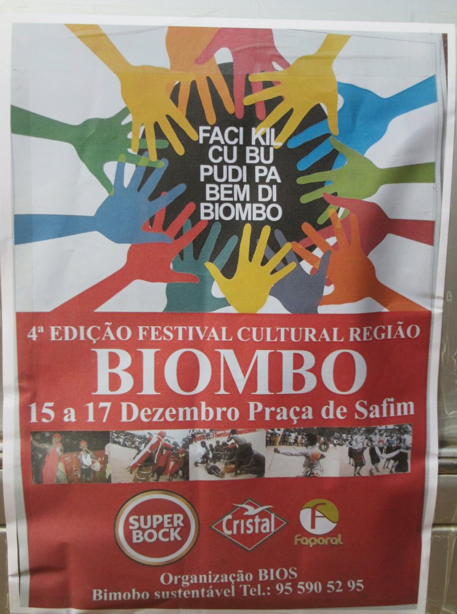 Cartaz do Festival Cultural da Região de Biombo