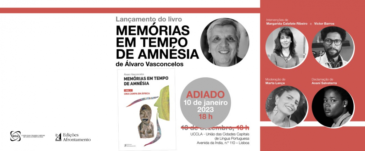 Adiamento da apresentação do livro “Memórias em Tempo de Amnésia” de Álvaro Vasconcelos